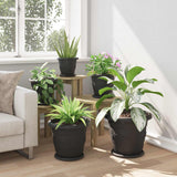 Vasi per Piante 24 pcs Nero  34 x 28 cm Plastica