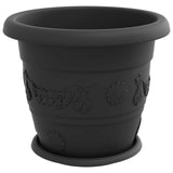 Vasi per Piante 24 pcs Nero  34 x 28 cm Plastica