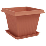 Vasi per Piante 6 pcs Rosso Mattone 43 x 43 x 33,5 cm Plastica