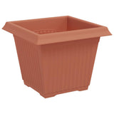Vasi per Piante 24 pcs Rosso Mattone 20 x 20 x 16 cm Plastica