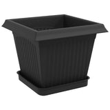 Vasi per Piante 24 pcs Nero 20 x 20 x 16 cm Plastica