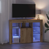 Mobile TV LED Angolare Rovere artigianale 100x40x68cm