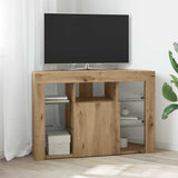 Mobile TV LED Angolare Rovere artigianale 100x40x68cm