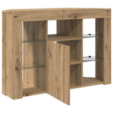 Mobile TV LED Angolare Rovere artigianale 100x40x68cm