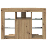 Mobile TV LED Angolare Rovere artigianale 100x40x68cm