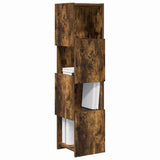 Mobile angolare Rovere fumé 25,5x25x102cm Legno truciolato