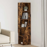 Mobile angolare Rovere fumé 32x32x140cm Legno truciolato