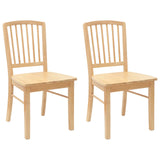 Sedie da pranzo 2 pcs Naturale 50 x 52,5 x 91 cm