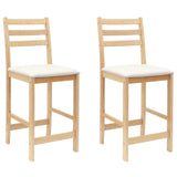 Sedie da pranzo 2 pcs Naturale 40 x 47,5 x 99,5 cm