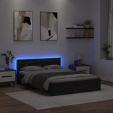 Struttura del letto Rovere Nero 120 x 200 cm Legno truciolato