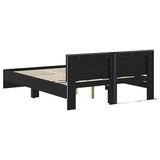 Struttura del letto Rovere Nero 120 x 200 cm Legno truciolato