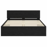 Struttura del letto Rovere Nero 120 x 200 cm Legno truciolato