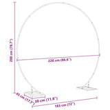 Arco Nuziale Bianco 220 x 45 x 200 cm Acciaio