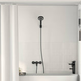 Set di doccia con soffione Nero G 1 / 2 pollici Ottone