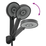 Set di doccia con soffione Nero G 1 / 2 pollici Ottone