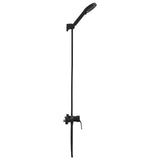 Set di doccia con soffione Nero G 1 / 2 pollici Ottone