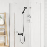 Set di doccia con soffione Nero G 1 / 2 pollici