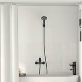Set di doccia con soffione Nero G 1 / 2 pollici