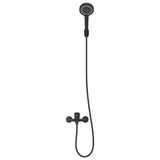 Set di doccia con soffione Nero G 1 / 2 pollici