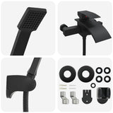 Set di doccia con soffione Nero G 1 / 2 pollici