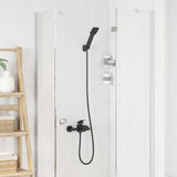 Set di doccia con soffione Nero G 1 / 2 pollici