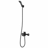 Set di doccia con soffione Nero G 1 / 2 pollici
