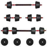 Set di Manubri 2-in-1 30kg Nero e Rosso