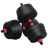 Set di Manubri 4-in-1 30kg Nero e Rosso