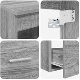 Set di mobili per il bagno 2 pcs Sonoma grigio