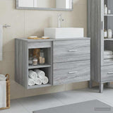 Set di mobili per il bagno 2 pcs Sonoma grigio