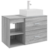 Set di mobili per il bagno 2 pcs Sonoma grigio