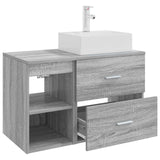Set di mobili per il bagno 2 pcs Sonoma grigio