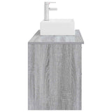 Set di mobili per il bagno 2 pcs Sonoma grigio