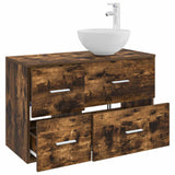 Set di mobili per il bagno 2 pcs Rovere Fumo