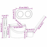 Set Secchio Sauna 4 pcs Nero 8.5 x 8 x 4.5 cm Alluminio