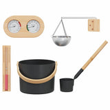 Set di Accessori per Sauna 5 pcs Nero
