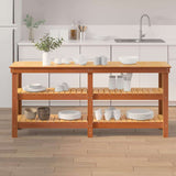 Banco da lavoro Marrone cerato 181.5 x 50 x 80 cm Pino massello