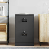 Armadio per File con cassetto Nero 45,5 x 42 x 74,5 cm