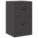 Armadio per File con cassetto Nero 45,5 x 42 x 74,5 cm