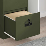 Armadio per File con cassetto Verde oliva 45,5 x 42 x 139 cm