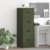Armadio per File con cassetto Verde oliva 45,5 x 42 x 139 cm