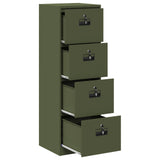 Armadio per File con cassetto Verde oliva 45,5 x 42 x 139 cm