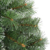 Albero di Natale Artificiale Snodato Foderato di Neve Verde