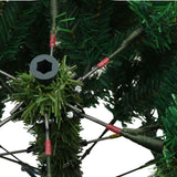 Albero di Natale Artificiale Snodato Foderato di Neve Verde