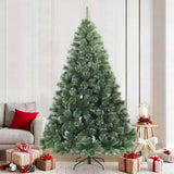 Albero di Natale Artificiale Snodato Foderato di Neve Verde