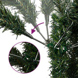 Albero di Natale Artificiale Snodato Foderato di Neve Verde