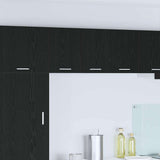 Armadio pensile con porta Rovere Nero e Bianco 30 x 31 x 40 cm