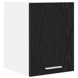 Armadio pensile con porta Rovere Nero e Bianco 30 x 31 x 40 cm