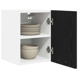 Armadio pensile con porta Rovere Nero e Bianco 30 x 31 x 40 cm