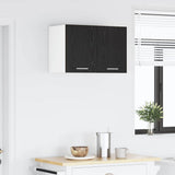 Armadio pensile 2 pcs Rovere Nero e Bianco 30 x 31 x 40 cm
